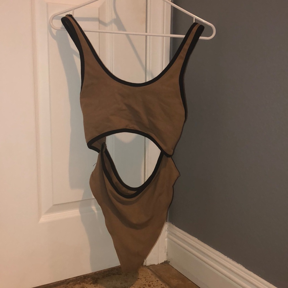 Tan colored urban outfitters bodysuit